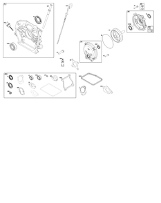 Crankcase Cover/Sump And Lubrication Group Diagram and Parts List for 10V352-0029-F1 100000 - 19Z999 Briggs and Stratton Engine